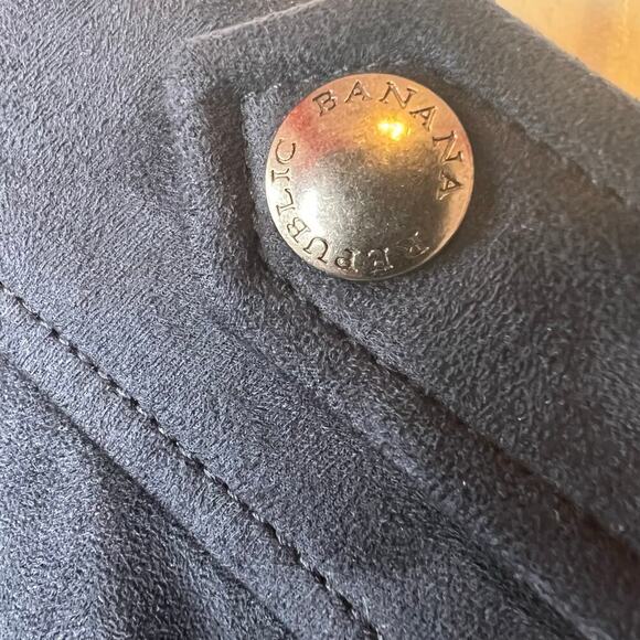 BANANA REPUBLIC Moto Jacket in Navy Blue Women's Medium - Picture 7 of 10